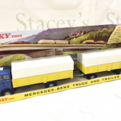 A Boxed Dinky Toys Mercedes-Benz Truck And Trailer. #917. Box Is Worn.