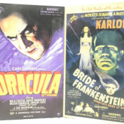 2 X Boxed Sideshow toy Boxed Figures. Dracula And The Bride Of Frankenstein.(2).