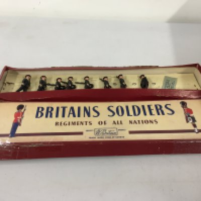A boxed WBritain collection of metal minature soldiers from the Regiments of all Nations series. Features Australian Army Infantry no.2030