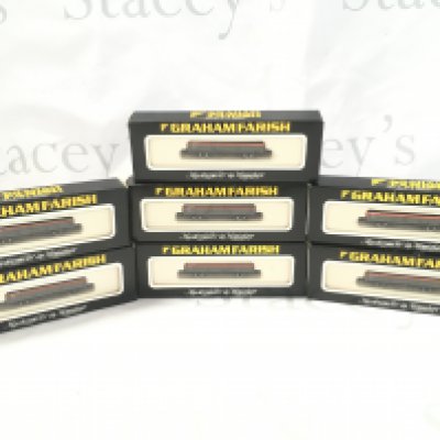 7 Boxed Graham Farish N Gauge BR Speedlink OAA Wagons.