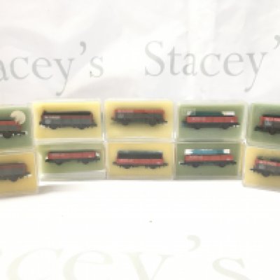 10 Boxed Peco N Gauge Wagons.