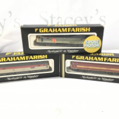 3 Boxed Graham Farish N Gauge Locomotives all Class 47 Diesels.