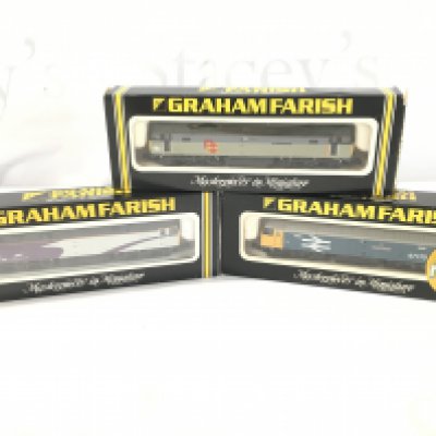 3 Boxed Graham Farish N Gauge Locomotives all Class 47 Diesels.