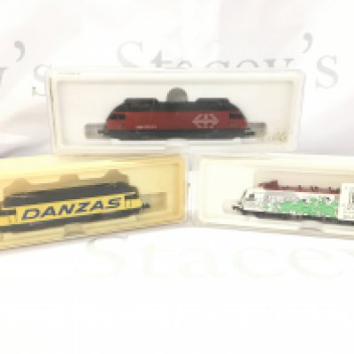 3 Boxed N Gauge Minitrix Locomotives. No Reserve.