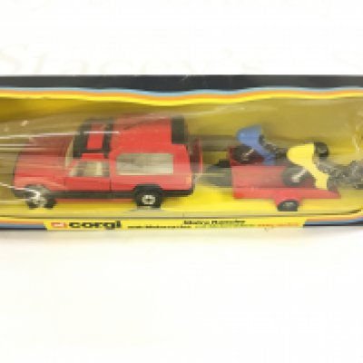 A Boxed Corgi Gift Set 25 Matra Rancho With Motorcycles.