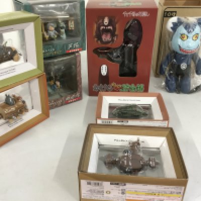 A Collection Of Anime Figures Including Studio Ghibli My Neighbour Totoro Plus Gegege No Kitaro And Sprirted Away Coin Bank.
