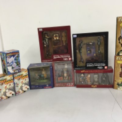 A Lot Of Anime Figures And Statues Including Code Geass. Gegege No kitaro. And Elf Quest Limited Edition Busts.