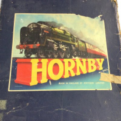 A Boxed Hornby 0 Gauge Goods Set #50. Box Is Worn.