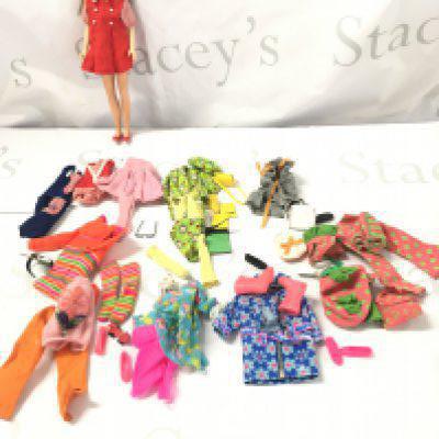 A Vintage Skipper Doll With Clothes.