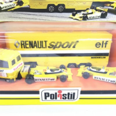 A Boxed Polistil F1 Renault Sport Car Carrier With Cars. #RJ112.