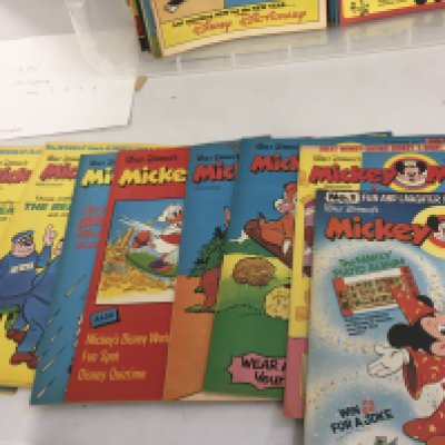 A collection of Mickey Mouse comics from 1975 on&hellip;includes no.s 1.2.3.4.5. . Approximately 150 plus comics. No reserve