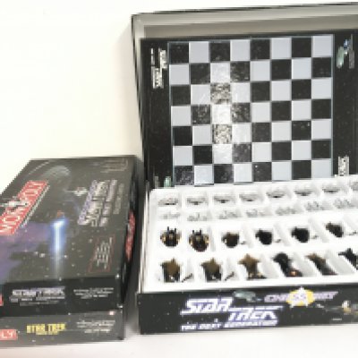 2 x boxed monopoly sets includes sealed box featuring original characters limited edition and an open box featuring the next generation collectors Edition. Also includes boxedStar Trek chess set. No reserve