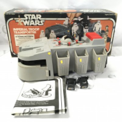 A Boxed Vintage Star Wars Palitoy Imperial Transporter With Instructions.