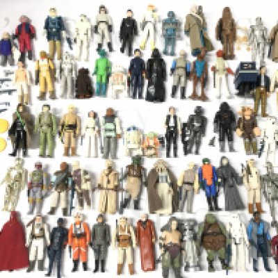 A Collection of Vintage Star Wars Figures With Accessories.