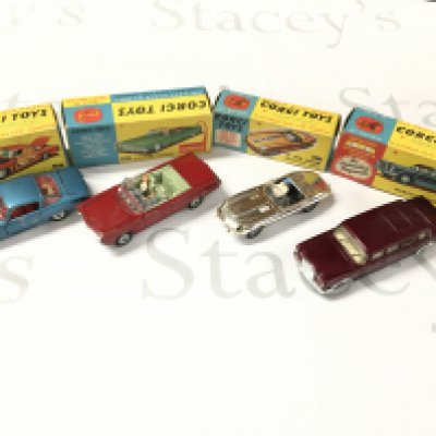 4 X Boxed Corgi Vehicles. A Gaia L.6.4 #341. A Chrysler Imperial #246. A E Type Jaguar #313 And A Mercedes Benz 600 Pullman #247.