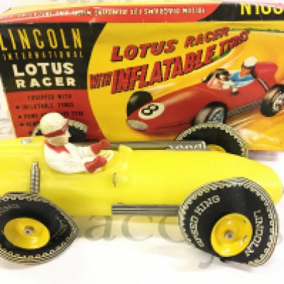 A Boxed Lincoln International Lotus Racer With Inflatable Tyres.