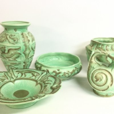 Burleigh ware vases and dishes, this lot cannot be posted