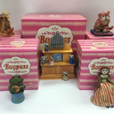Five boxed Robert Harrop Bagpuss figures.