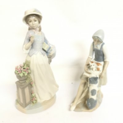 Cascade, Nao and Nadal figures. Tallest 32cm. This lot cannot be posted