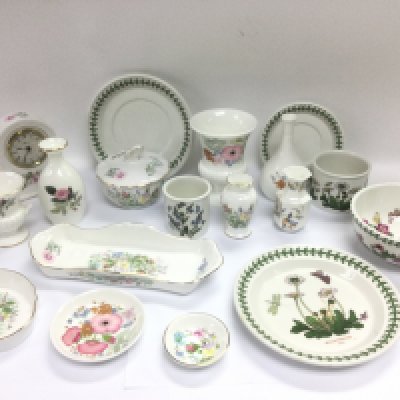 A collection of ceramics including Portmeirion, Aynsley and Wedgwood items. Shipping category D.