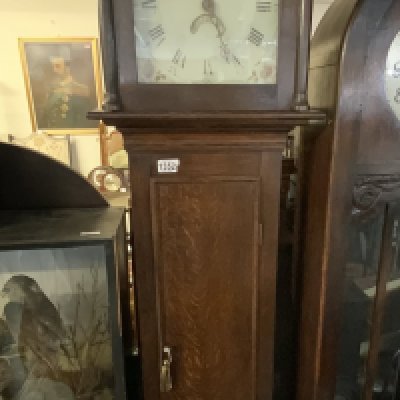 An oak cased grandfather clock with movement by Chittenden, Yalding. 207cm. NO RESERVE