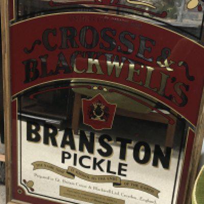 An advertising Mirror Crosse & Blackwell Branson Pickle mirror. 87x65cm