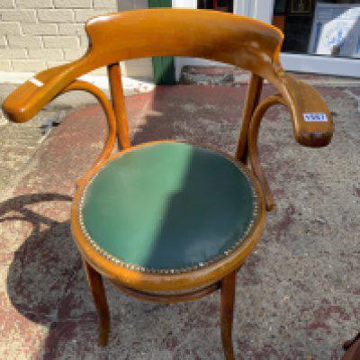 A vintage bentwood armchair