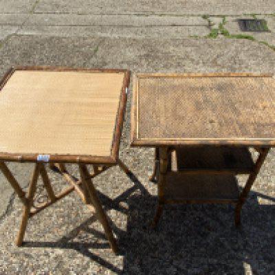 A 1930-s bamboo occasional tables.