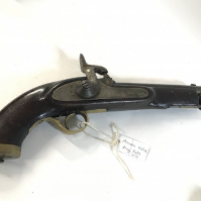 An army Enfield percussion pistol from 1854.