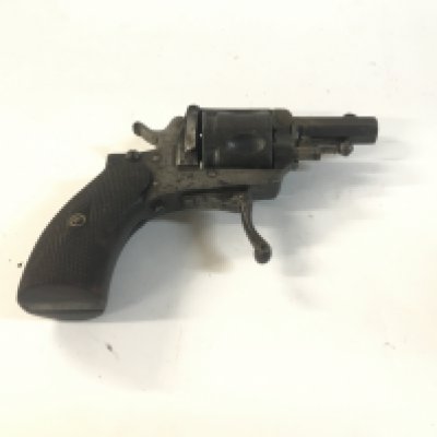 A small pin fire five shot revolver.