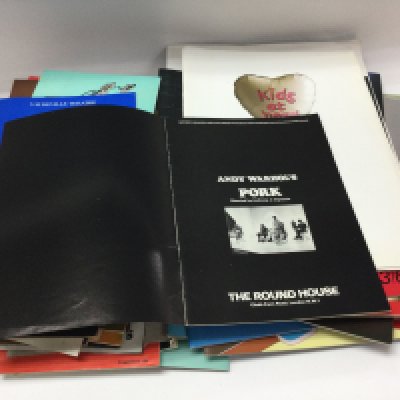 An Andy Warhols &ldquo;pork&rdquo; theatre programme from the roundhouse with additional theatre and films programmes from other performances including some signed programmes from other performers.