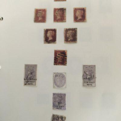 Two albums containing British stamps from Queen Victoria to Elizabeth II used and unused lots of gaps in the albums.- NO RESERVE