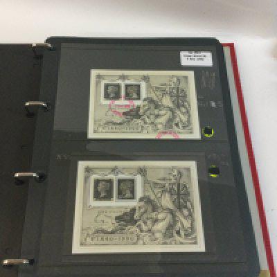 A miniature sheets album including mint and used stamps.