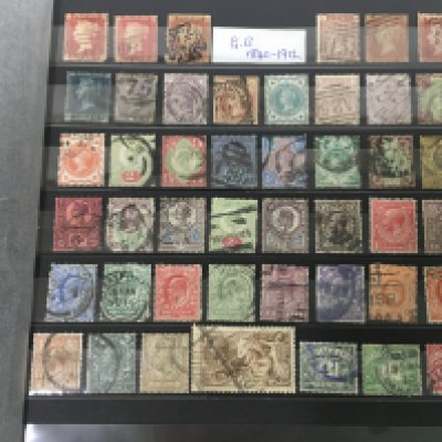 A Red album containing 19th century world stamp .