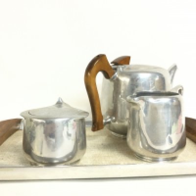Picquot ware vintage 3 piece coffee set. Postage category C