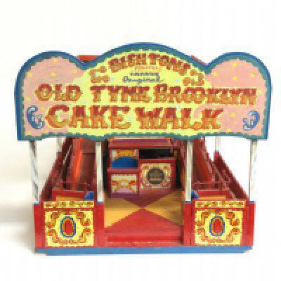 A handmade model of the Old Tyme Brooklyn Cakewalk with functioning moving feature. 58cm long 23.5cm tall. This lot cannot be posted