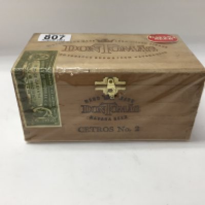 A Sealed box of 25 Don Tom&aacute;s Havana seed cetros No.2.