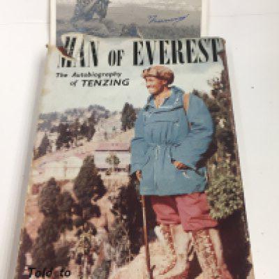 Man of Everest, book told to james Ramsey Ullman with signatures of Tenzing .