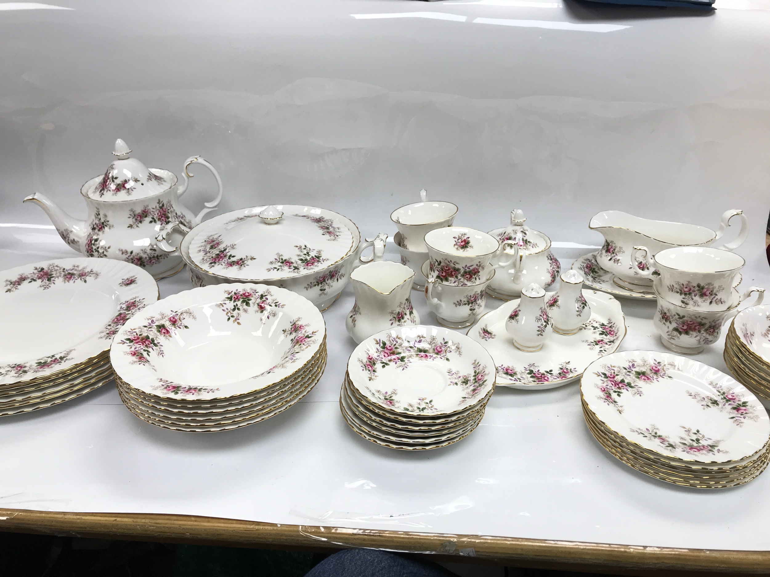 Royal Albert lavender rose tea and dinner set.