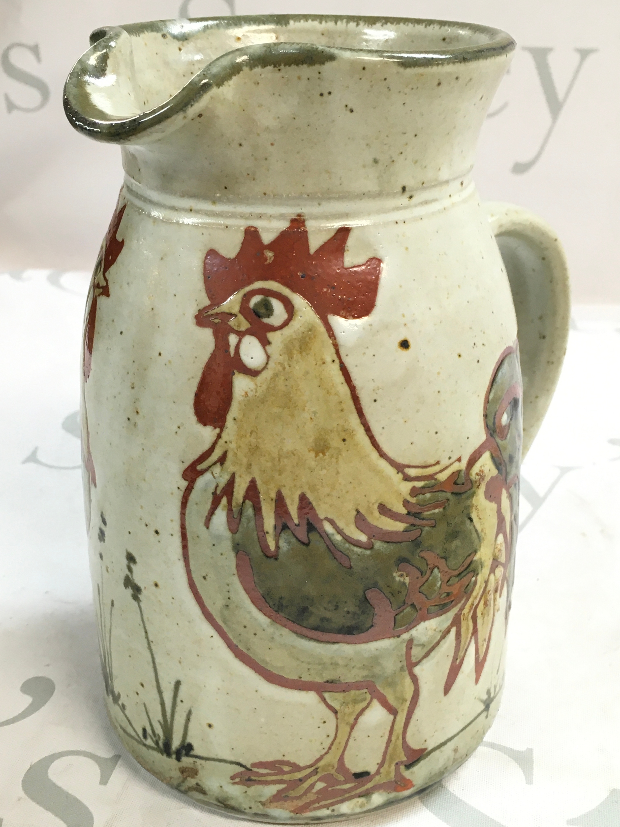 Colin Kelley jug, studio pottery 19cm tall