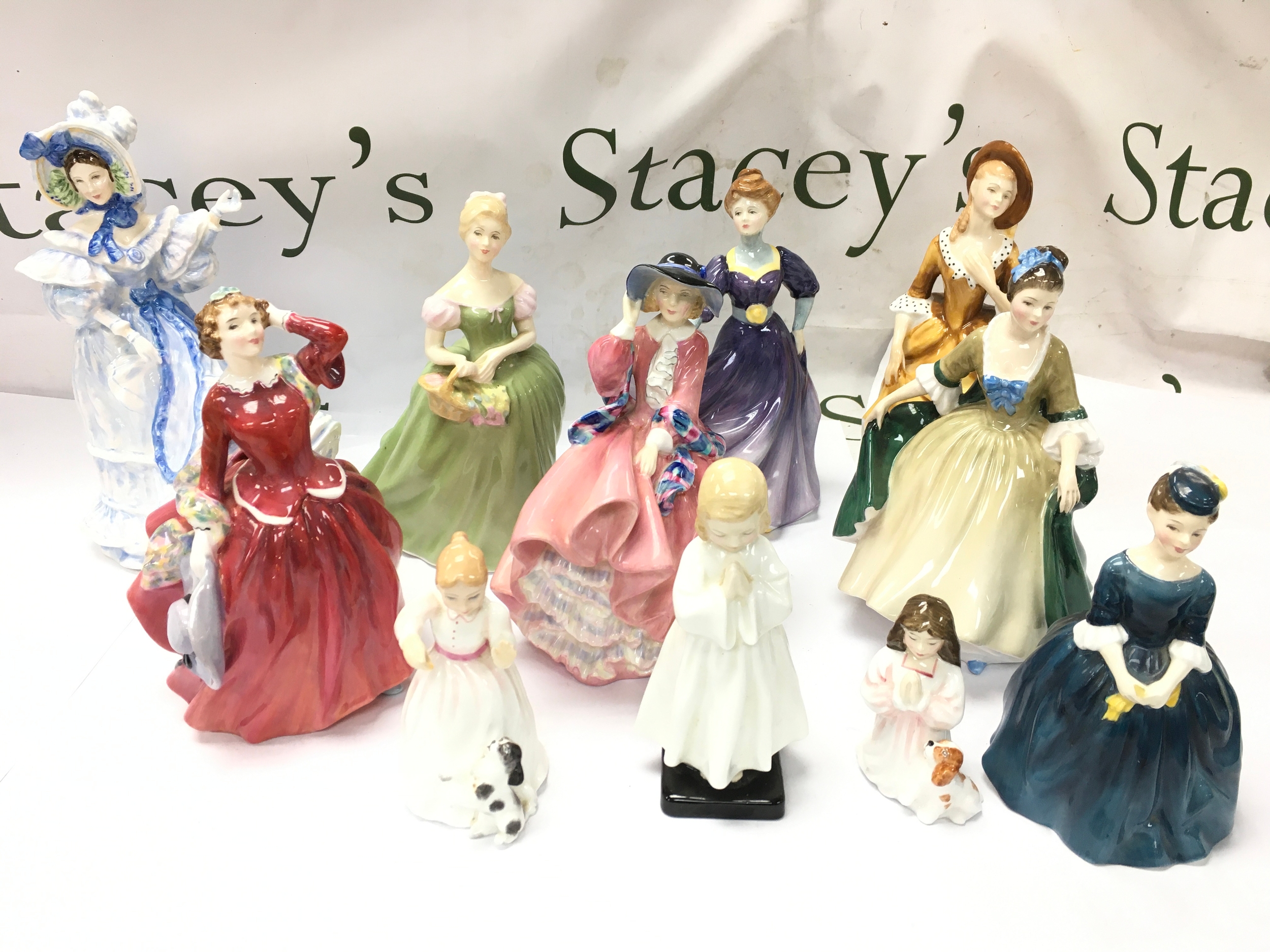 collection features vintage fine bone china and porcelain pieces, including classic Royal Doultonlady and children figurines such as Forget-Me-Nots (HN3700), Clarissa (HN2345)