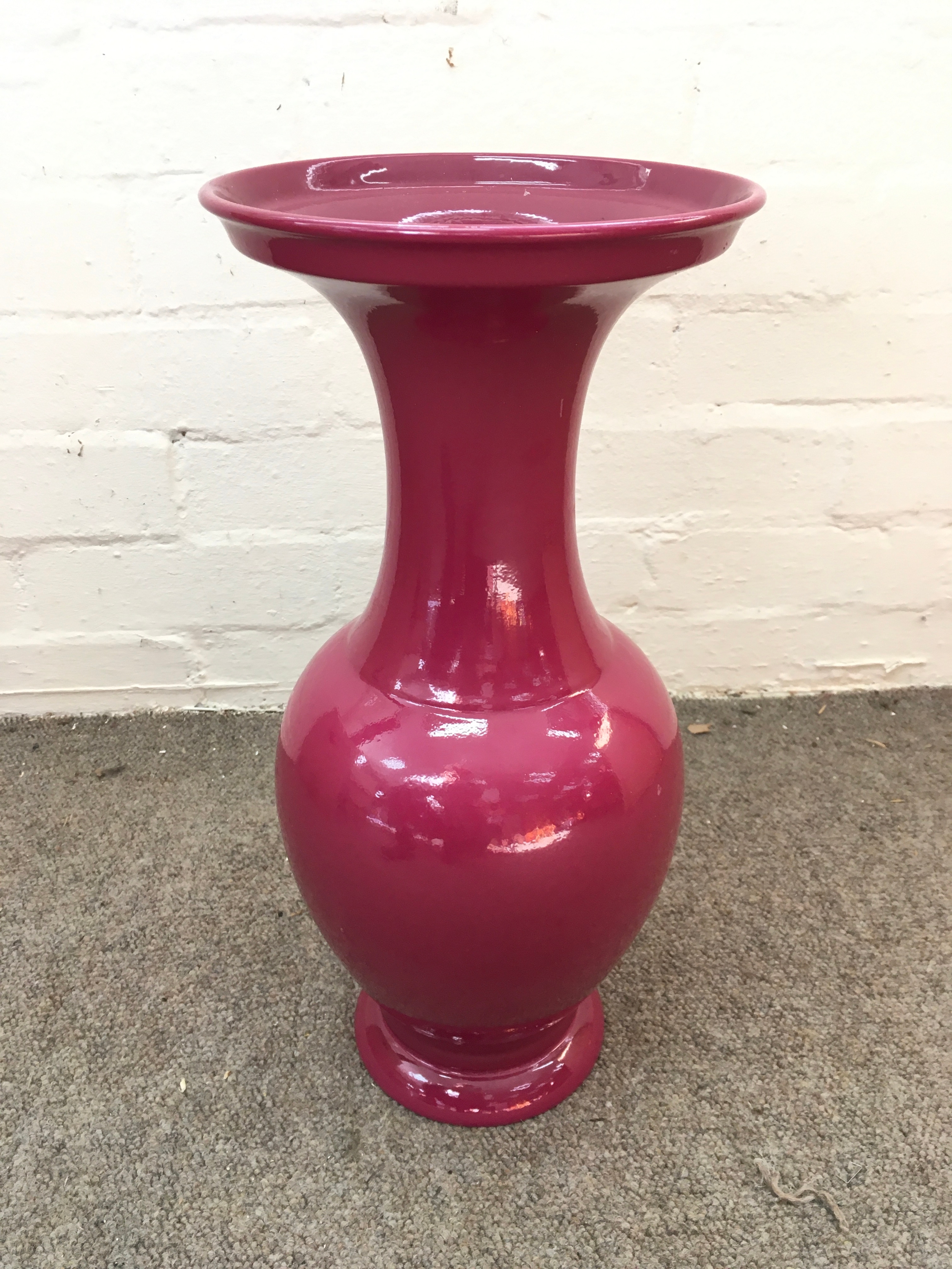 A large Chinese sang de bœuf vase, 41.5cm tall