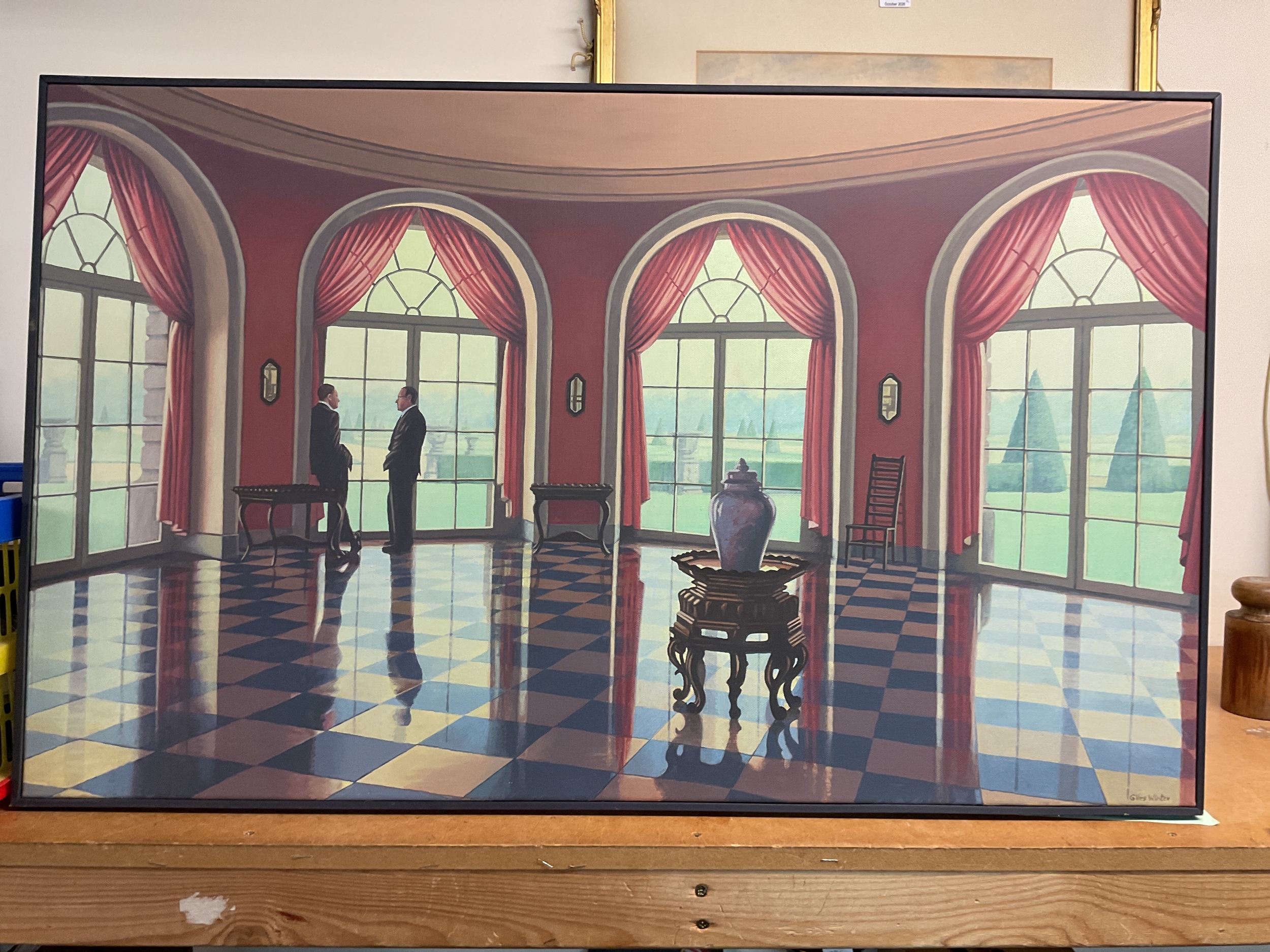 Giles Winter.  The conference room. Originally sold at the Millinery Works Gallery for £2300.