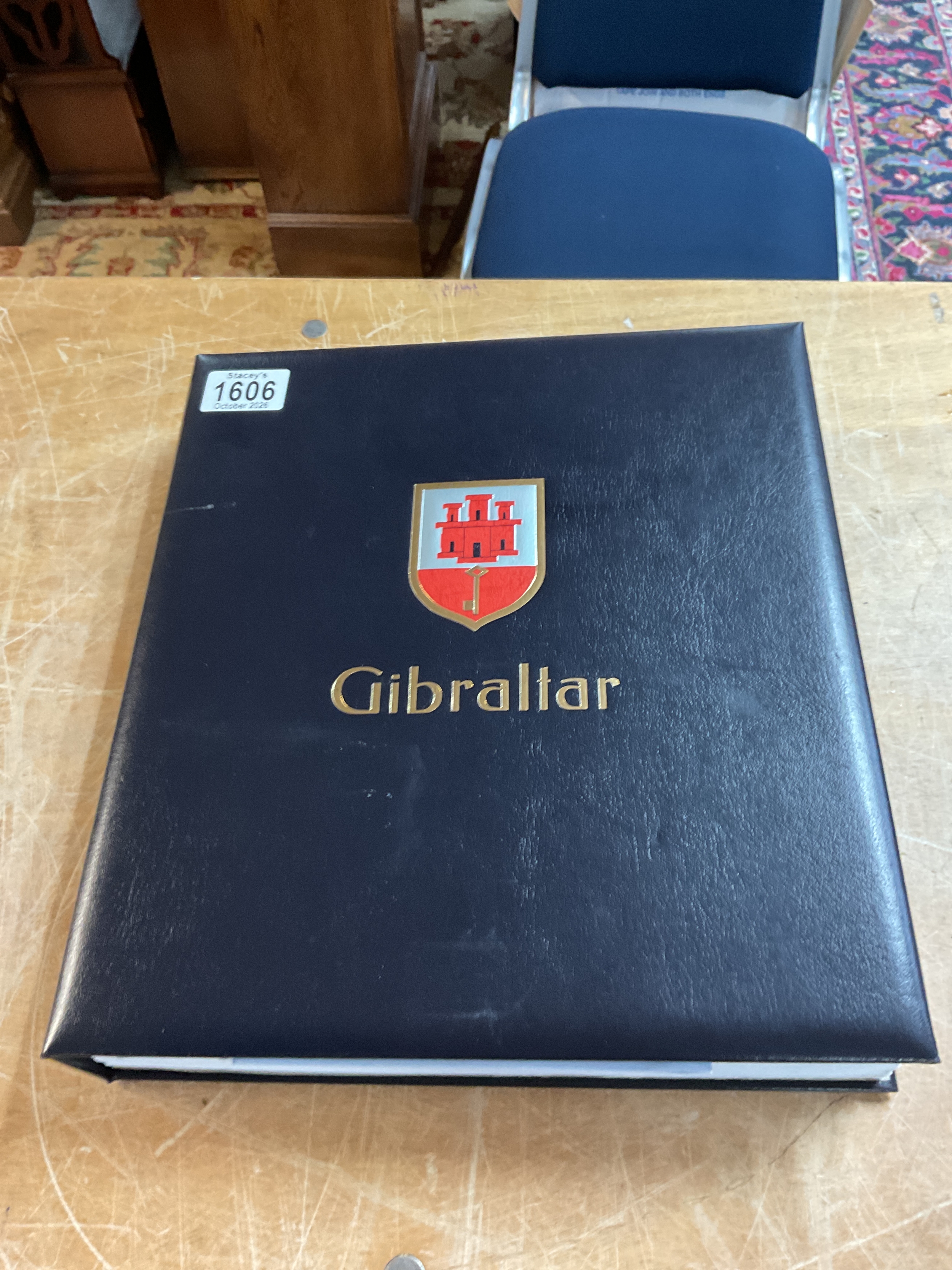 Davo Gibraltar album Three with mint stamps.