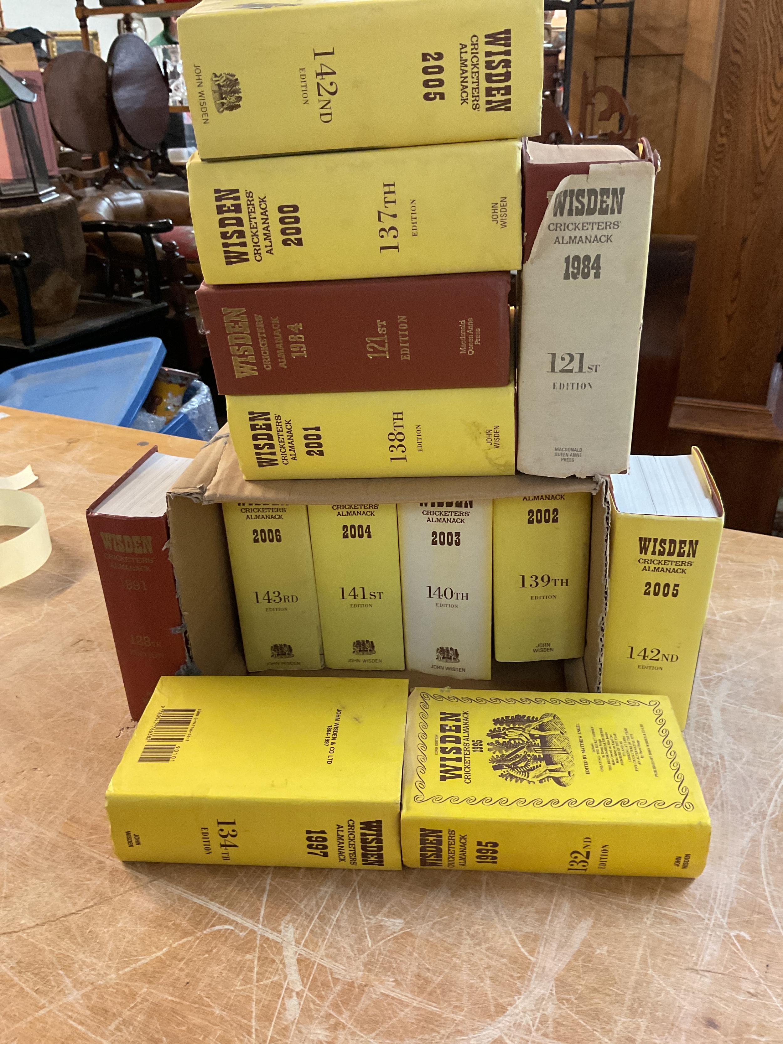 Wisdens Cricket Almmanacks thirteen examples.