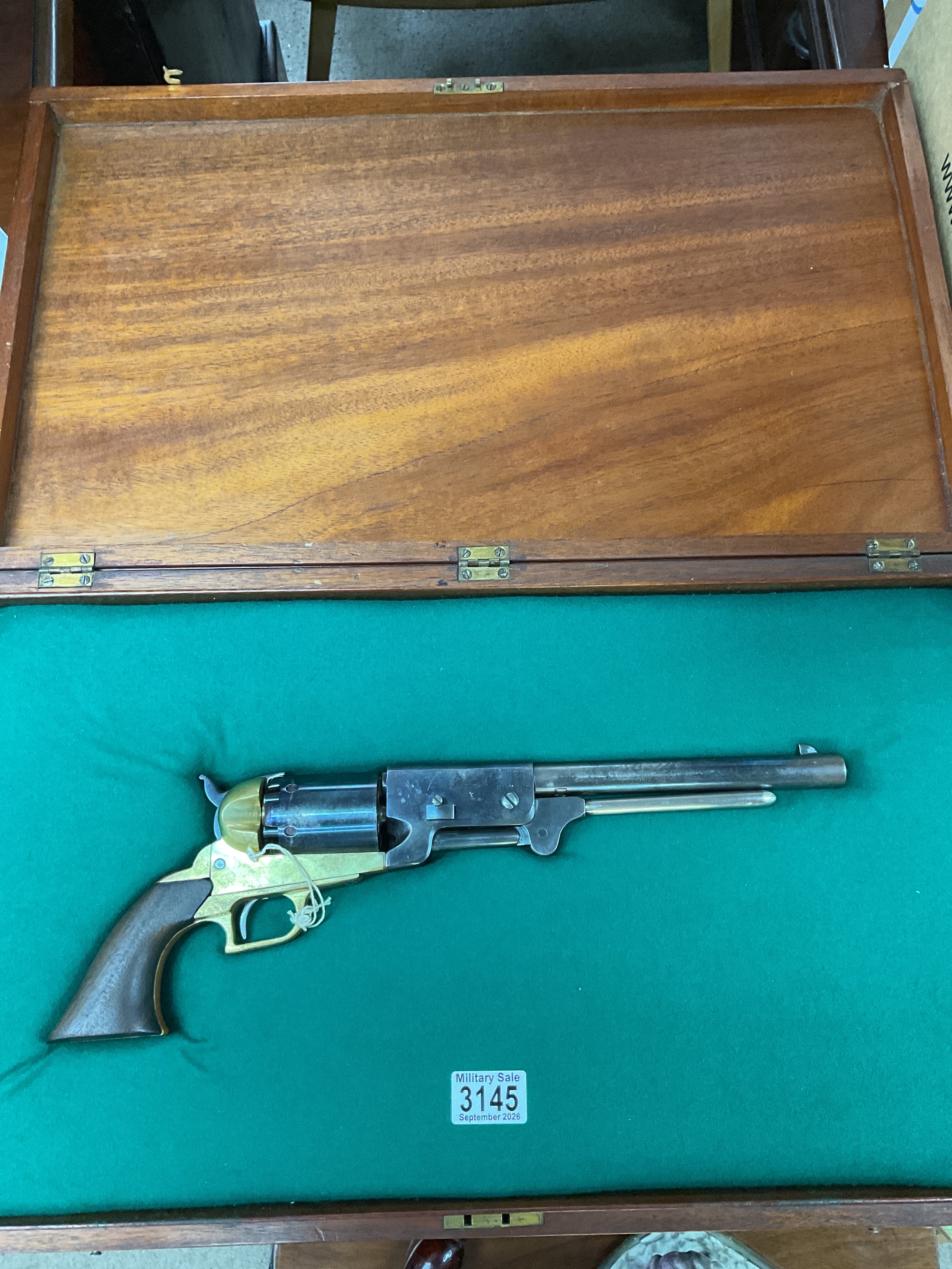 Non firing, non blank firing model of colt dragoon in case