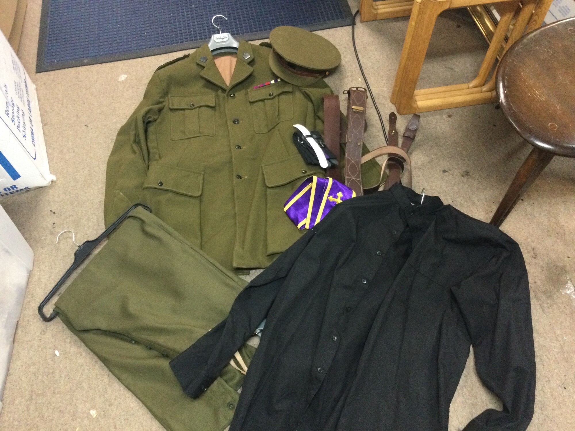 WW1 replica army chaplains outfit