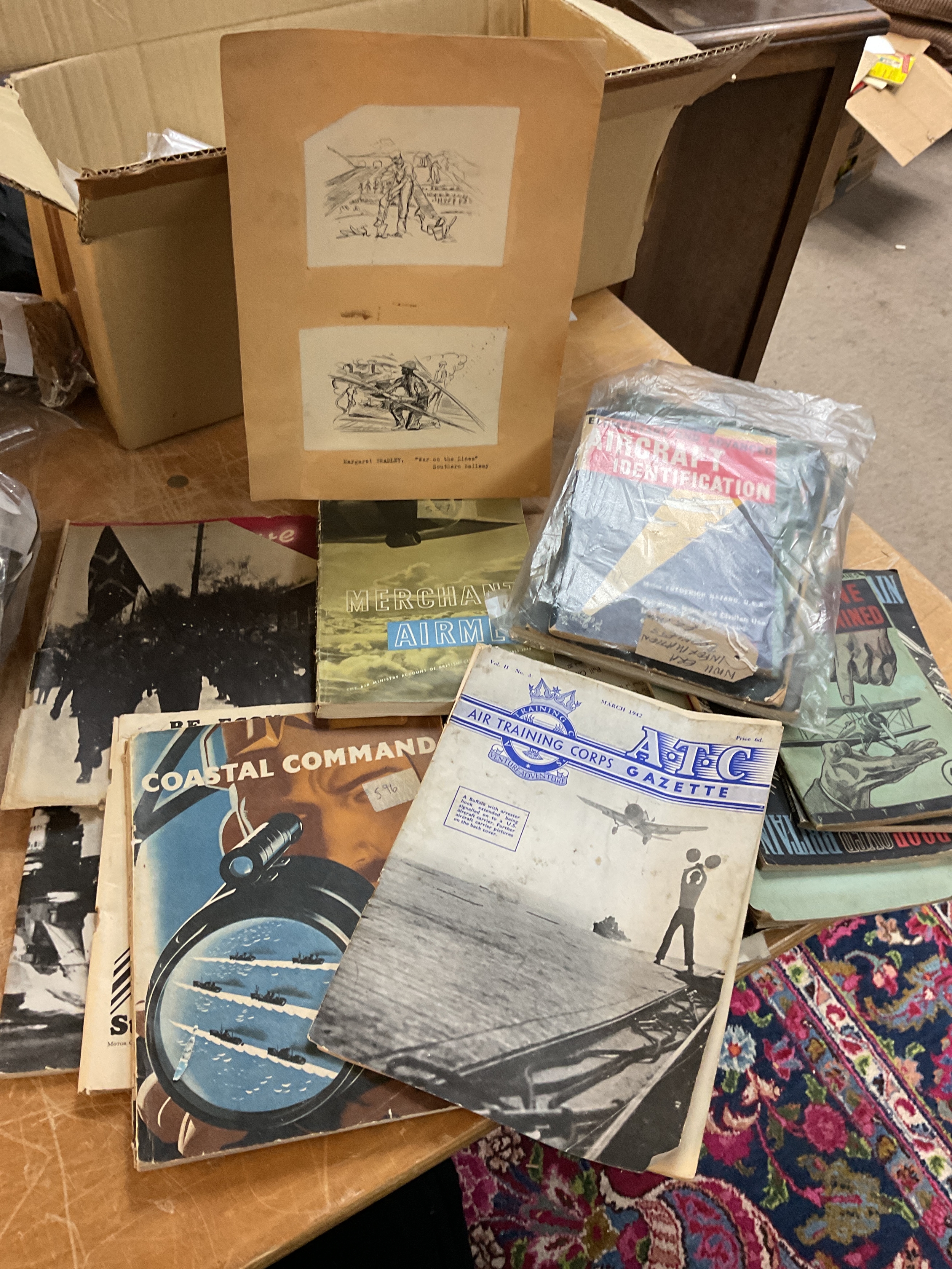 Various Military interest publications and maps.