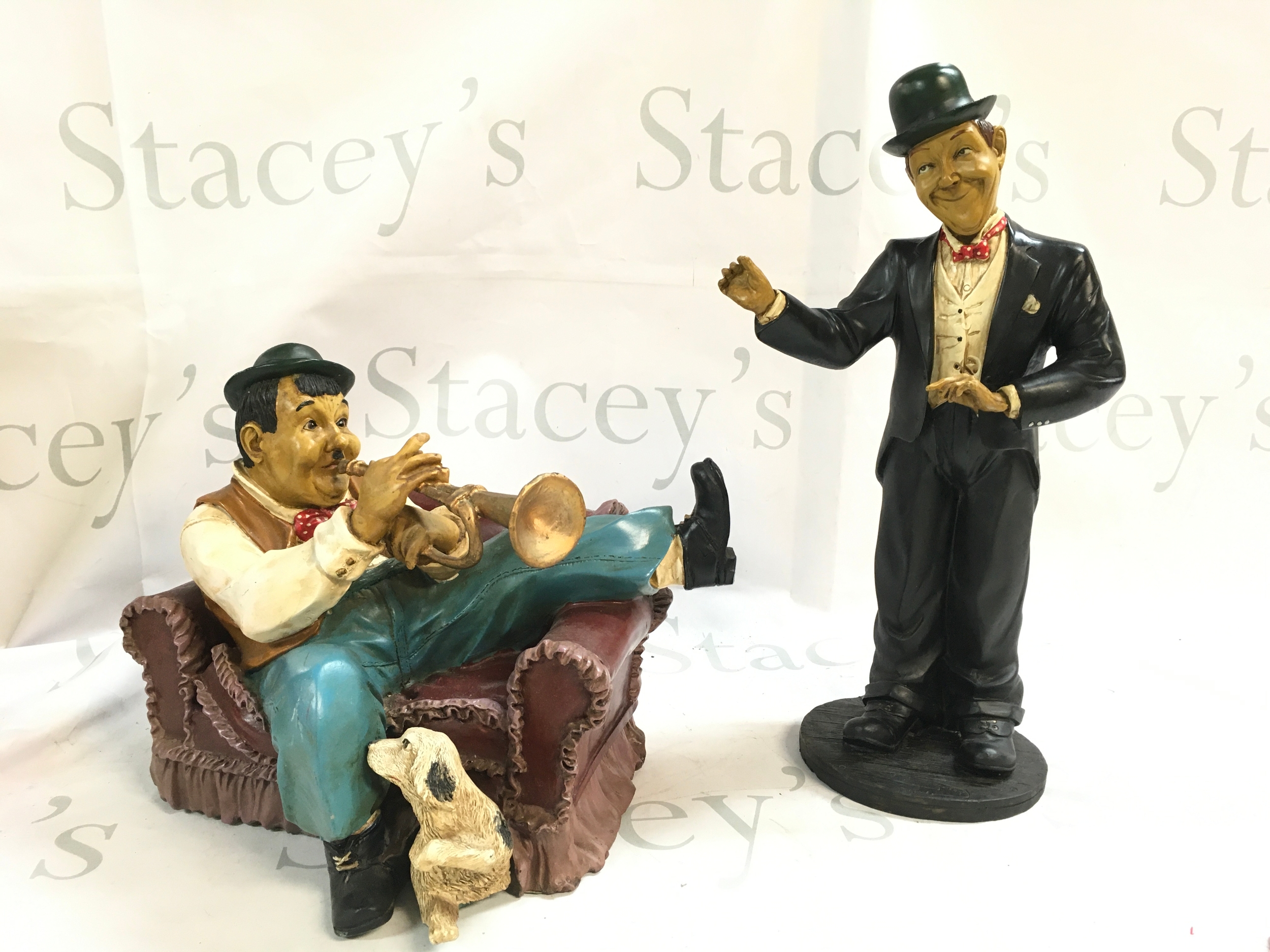 Laurel and hardy figures 