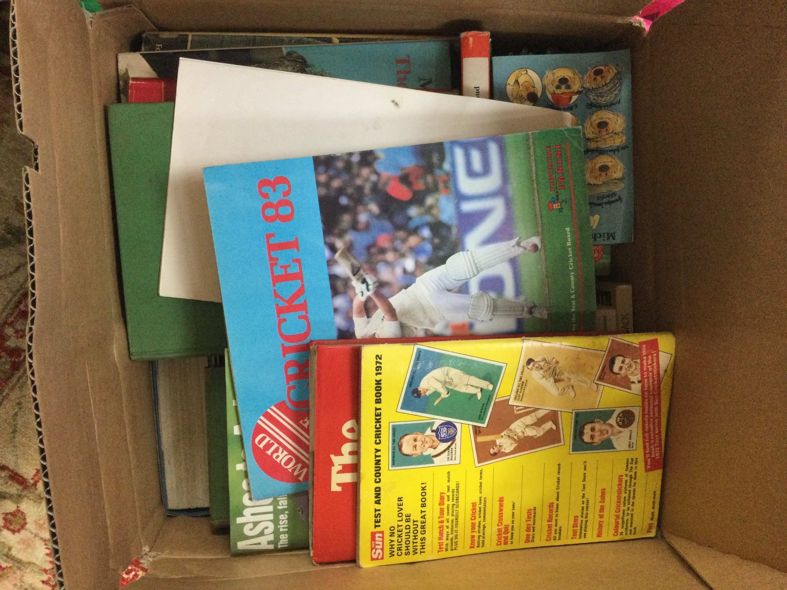 Large Quantity of cricket books